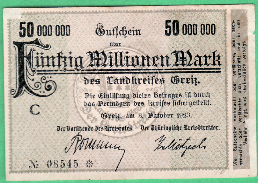 1923 GERMANY BAYERISCHE STAATSBANK MUNCHEN 10 MILLIONEN MARK 1.8 UNC com